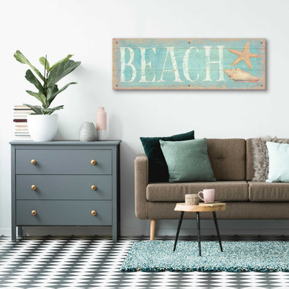 Epic Art 'Pastel Beach' by Daphne Brissonnet, Acrylic Glass Wall Art,48x16