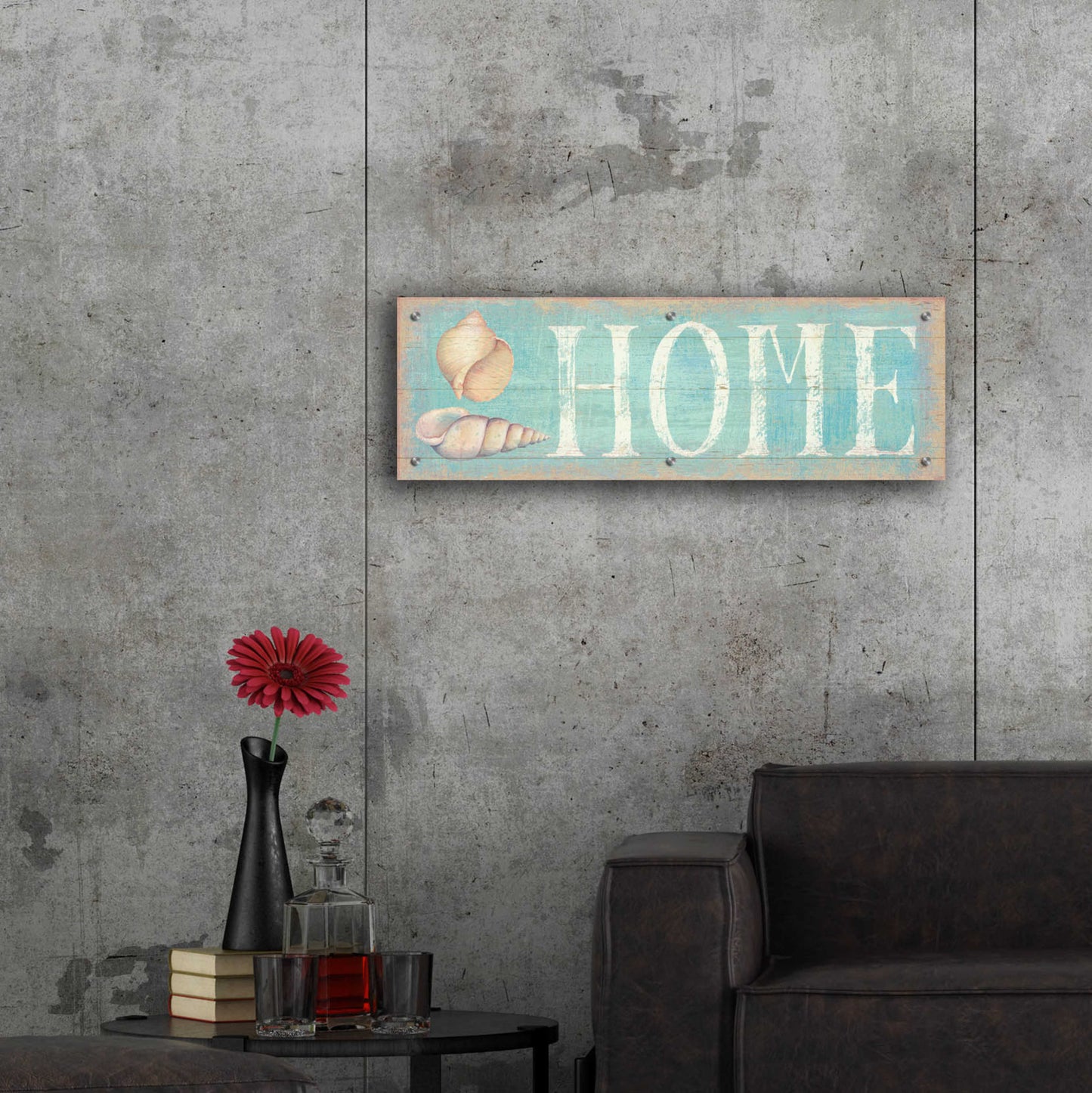 Epic Art 'Pastel Home' by Daphne Brissonnet, Acrylic Glass Wall Art,36x12