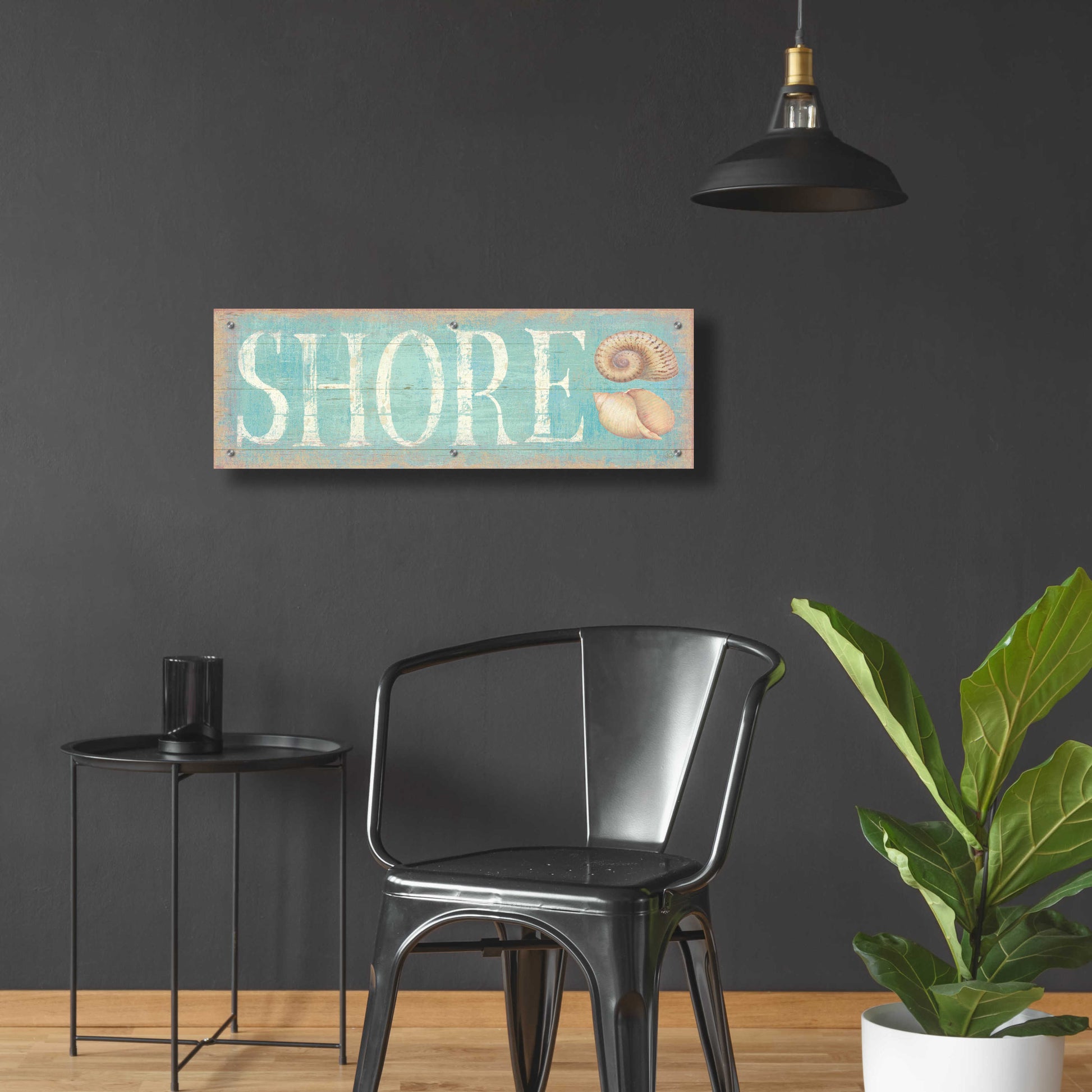 Epic Art 'Pastel Shore' by Daphne Brissonnet, Acrylic Glass Wall Art,36x12