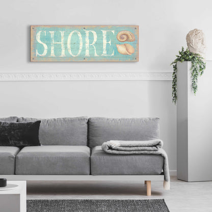Epic Art 'Pastel Shore' by Daphne Brissonnet, Acrylic Glass Wall Art,48x16