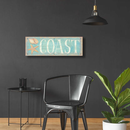 Epic Art 'Pastel Coast' by Daphne Brissonnet, Acrylic Glass Wall Art,36x12