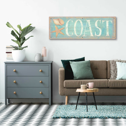 Epic Art 'Pastel Coast' by Daphne Brissonnet, Acrylic Glass Wall Art,48x16