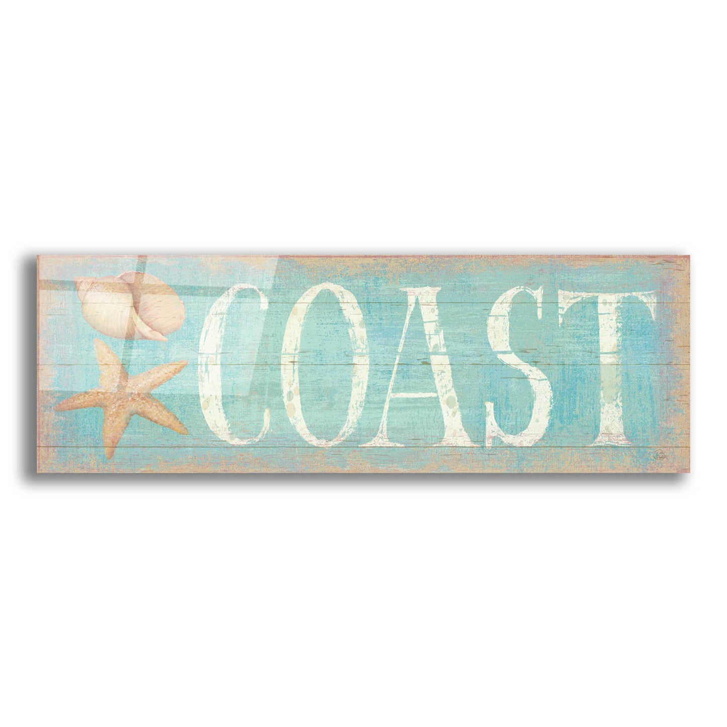 Epic Art 'Pastel Coast' by Daphne Brissonnet, Acrylic Glass Wall Art,24x12x1.1x0,40x20x1.74x0,60x30x1.74x0