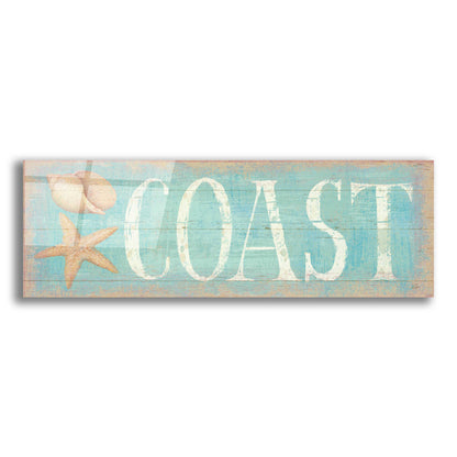 Epic Art 'Pastel Coast' by Daphne Brissonnet, Acrylic Glass Wall Art,24x12x1.1x0,40x20x1.74x0,60x30x1.74x0