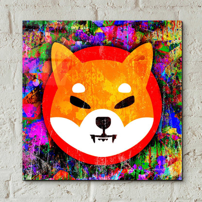 Epic Art 'SHIB Shiba Inu Crypto,' Acrylic Glass Wall Art,12x12