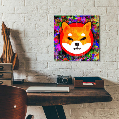 Epic Art 'SHIB Shiba Inu Crypto,' Acrylic Glass Wall Art,12x12