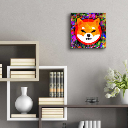 Epic Art 'SHIB Shiba Inu Crypto,' Acrylic Glass Wall Art,12x12