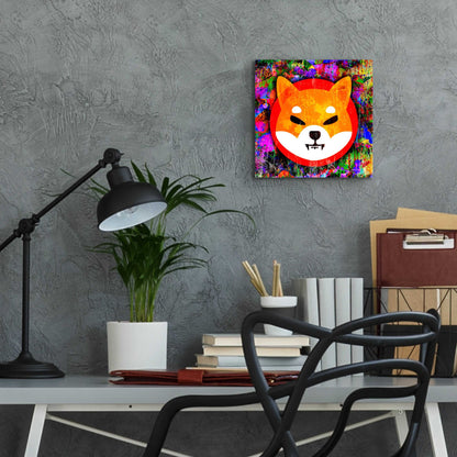 Epic Art 'SHIB Shiba Inu Crypto,' Acrylic Glass Wall Art,12x12