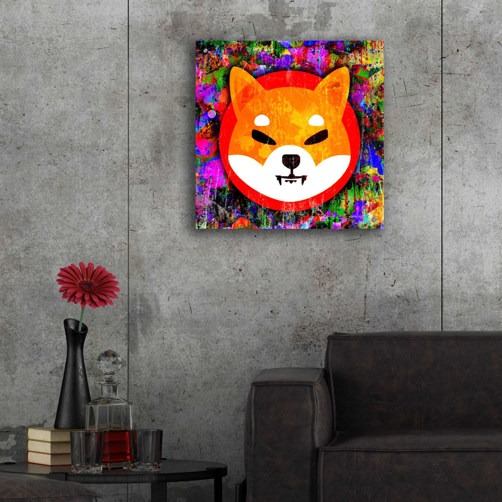Epic Art 'SHIB Shiba Inu Crypto,' Acrylic Glass Wall Art,24x24