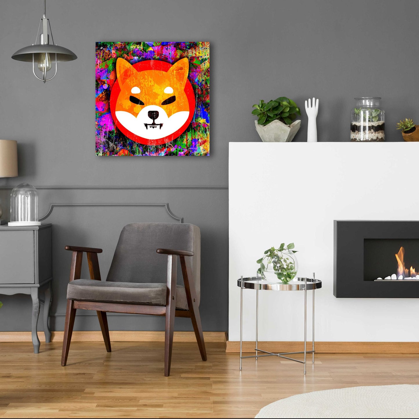 Epic Art 'SHIB Shiba Inu Crypto,' Acrylic Glass Wall Art,24x24