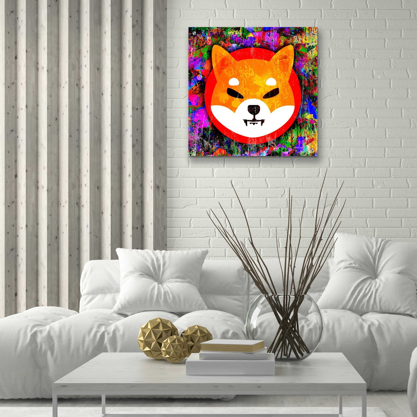 Epic Art 'SHIB Shiba Inu Crypto,' Acrylic Glass Wall Art,24x24