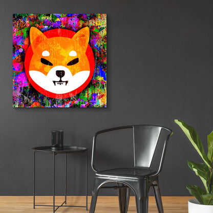 Epic Art 'SHIB Shiba Inu Crypto,' Acrylic Glass Wall Art,36x36