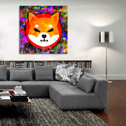 Epic Art 'SHIB Shiba Inu Crypto,' Acrylic Glass Wall Art,36x36