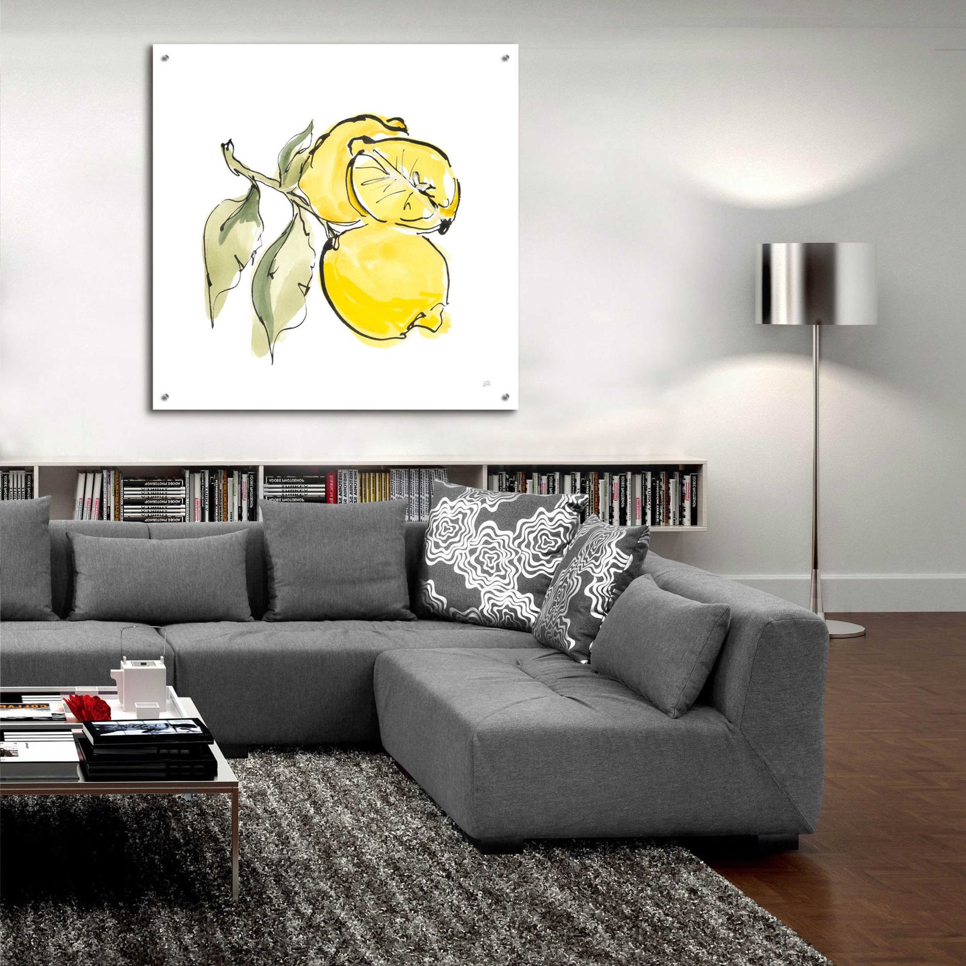 Epic Art 'Lemon Still Life II' by Chris Paschke, Acrylic Glass Wall Art,36x36