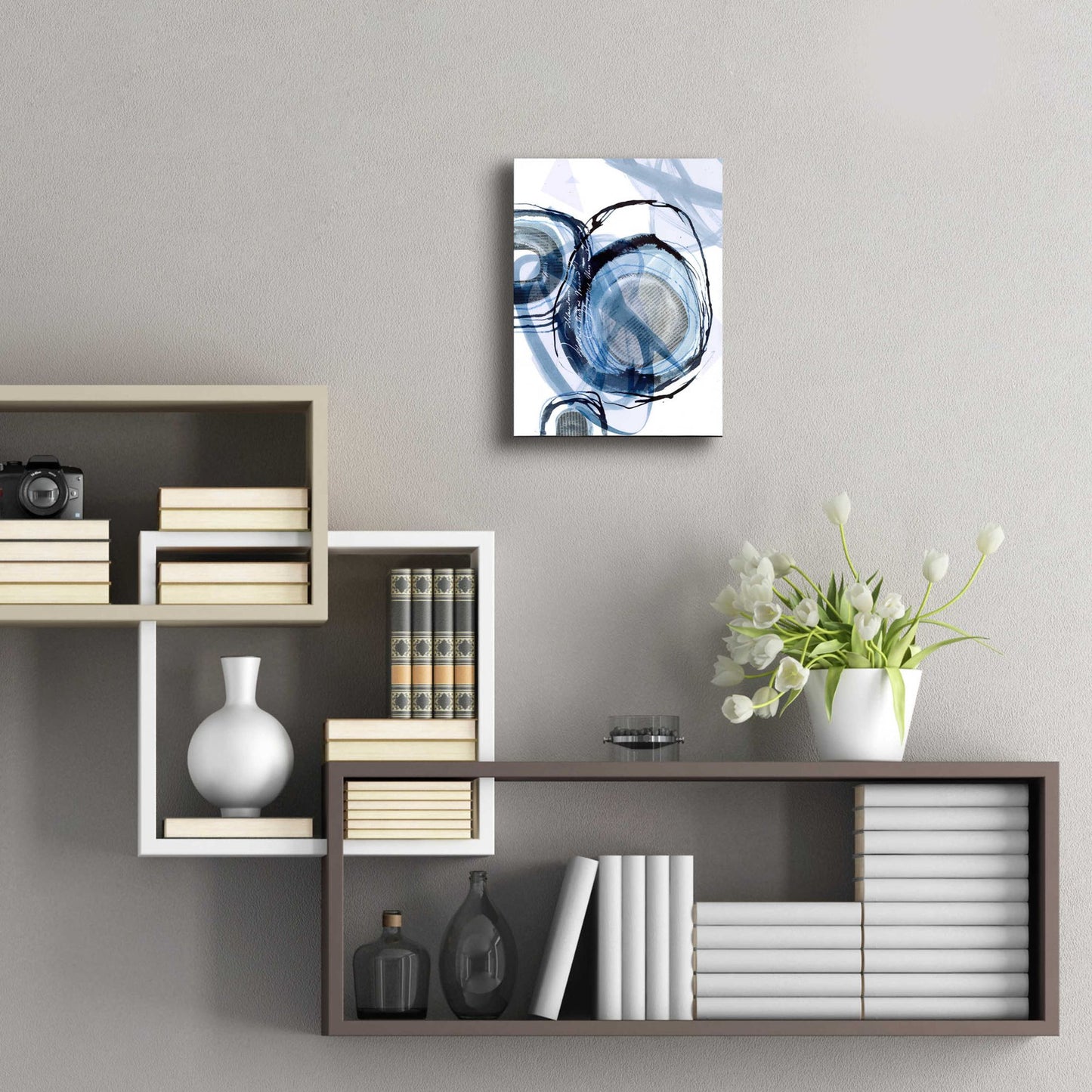 Epic Art 'Story Of Escape Blue' by Andrea Haase Acrylic Glass Wall Art,12x16