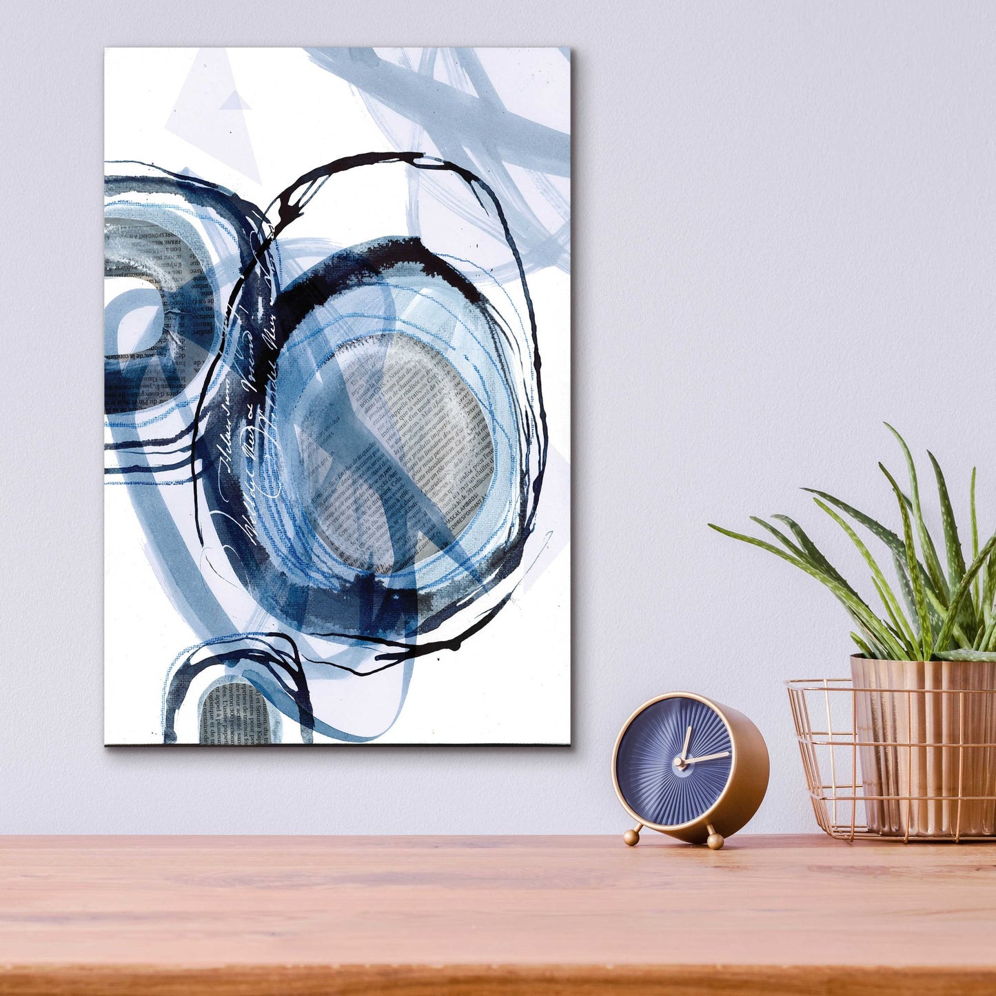 Epic Art 'Story Of Escape Blue' by Andrea Haase Acrylic Glass Wall Art,12x16