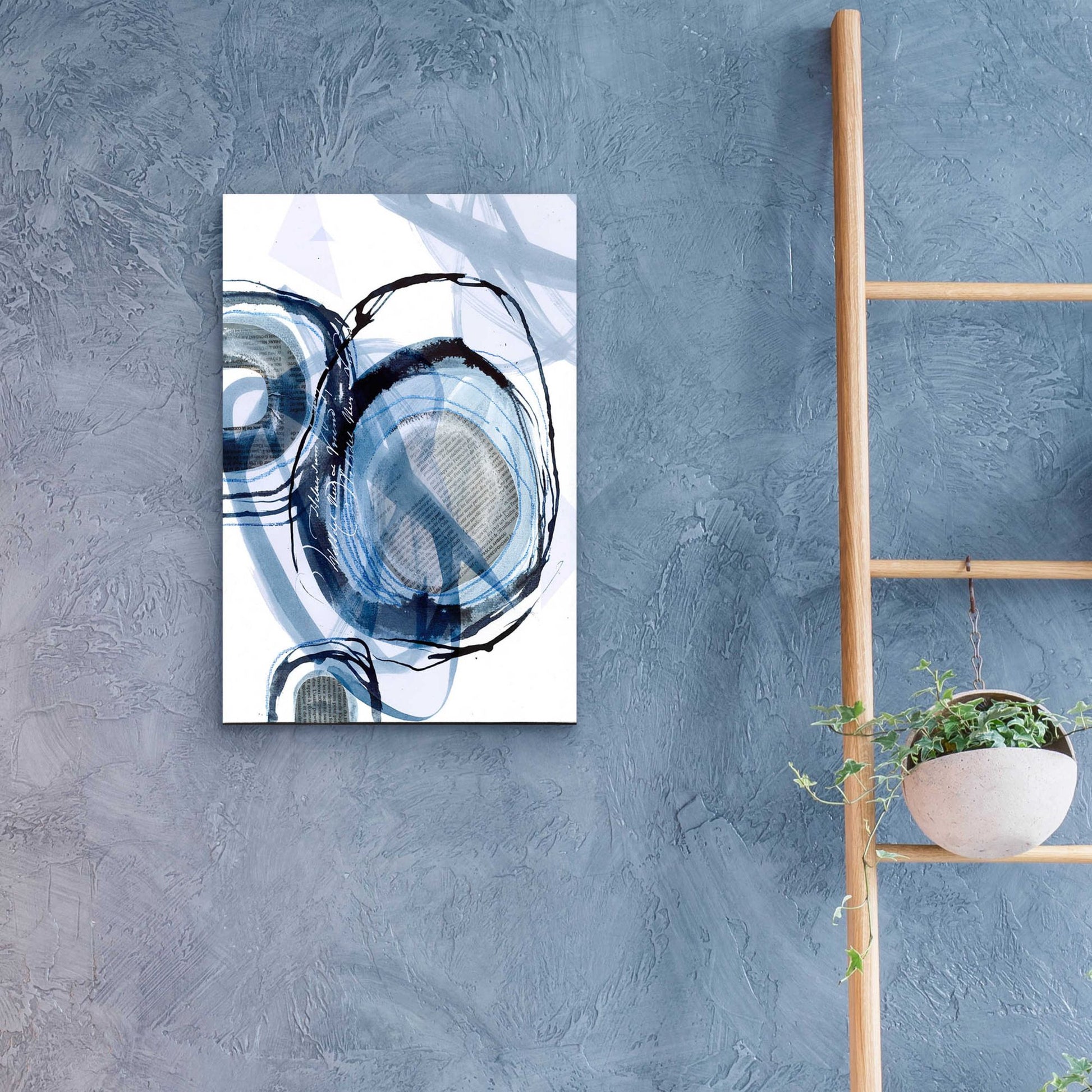 Epic Art 'Story Of Escape Blue' by Andrea Haase Acrylic Glass Wall Art,16x24