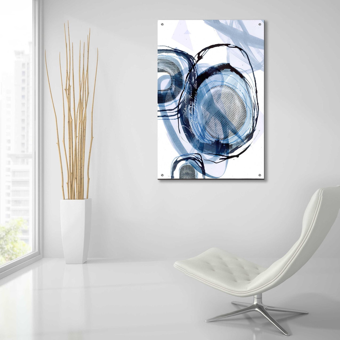 Epic Art 'Story Of Escape Blue' by Andrea Haase Acrylic Glass Wall Art,24x36