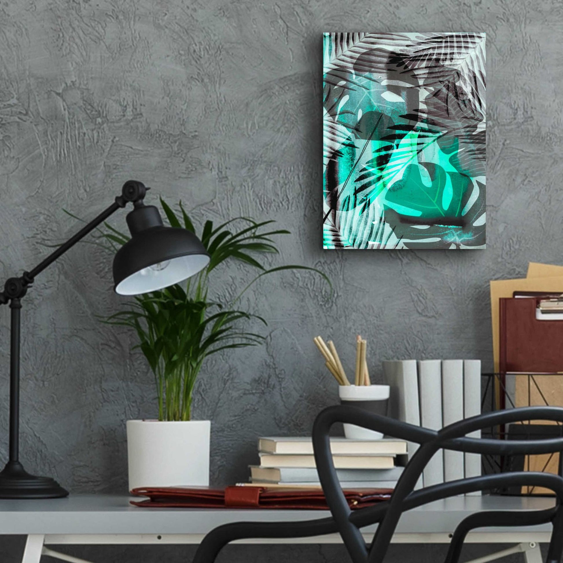 Epic Art 'Exotic Night Green' by Andrea Haase Acrylic Glass Wall Art,12x16