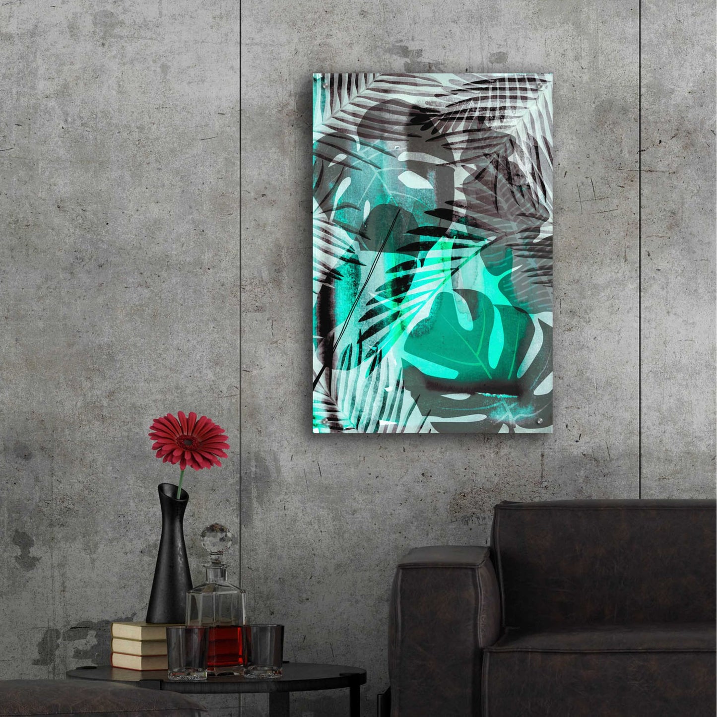 Epic Art 'Exotic Night Green' by Andrea Haase Acrylic Glass Wall Art,24x36