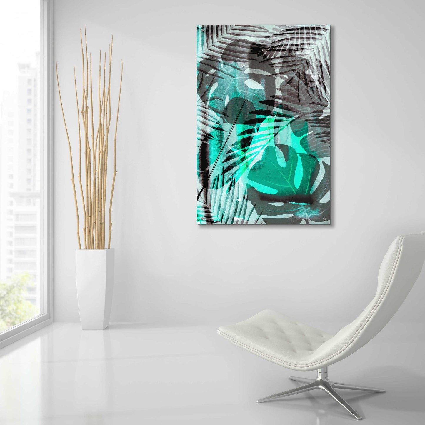 Epic Art 'Exotic Night Green' by Andrea Haase Acrylic Glass Wall Art,24x36
