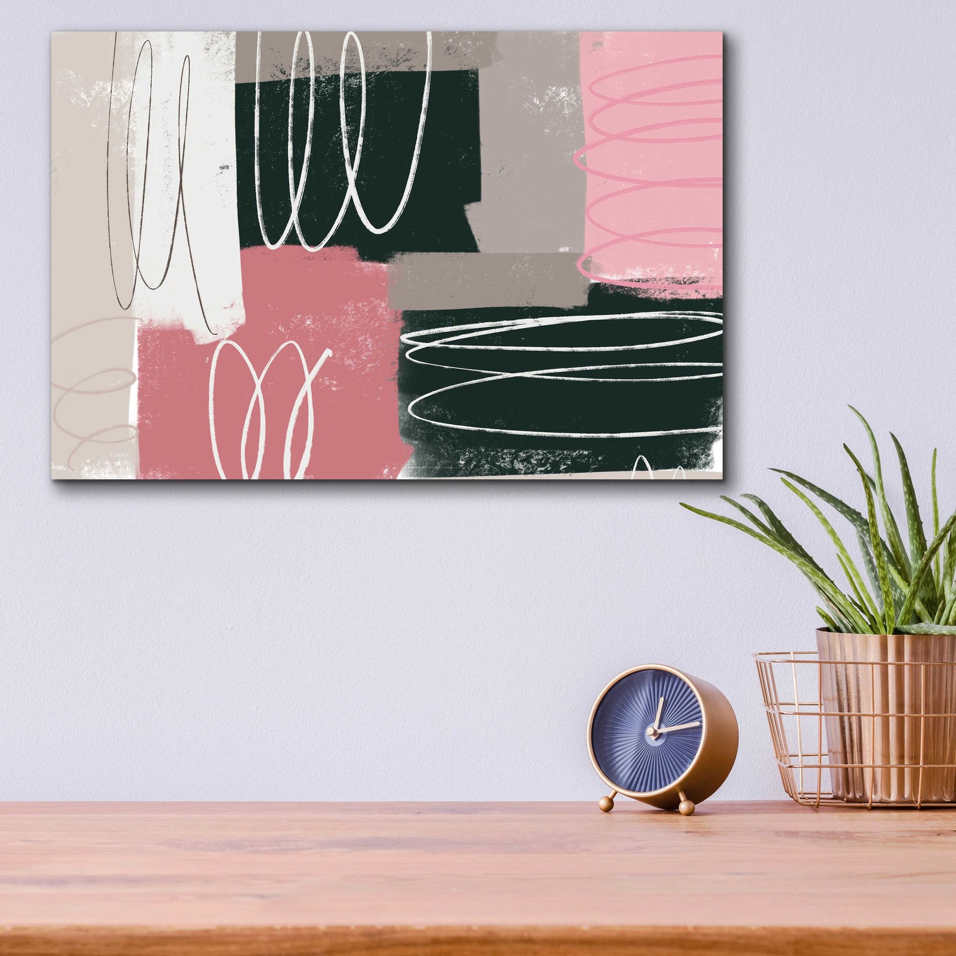 Epic Art 'Neopolitan' by Delores Naskrent Acrylic Glass Wall Art,16x12