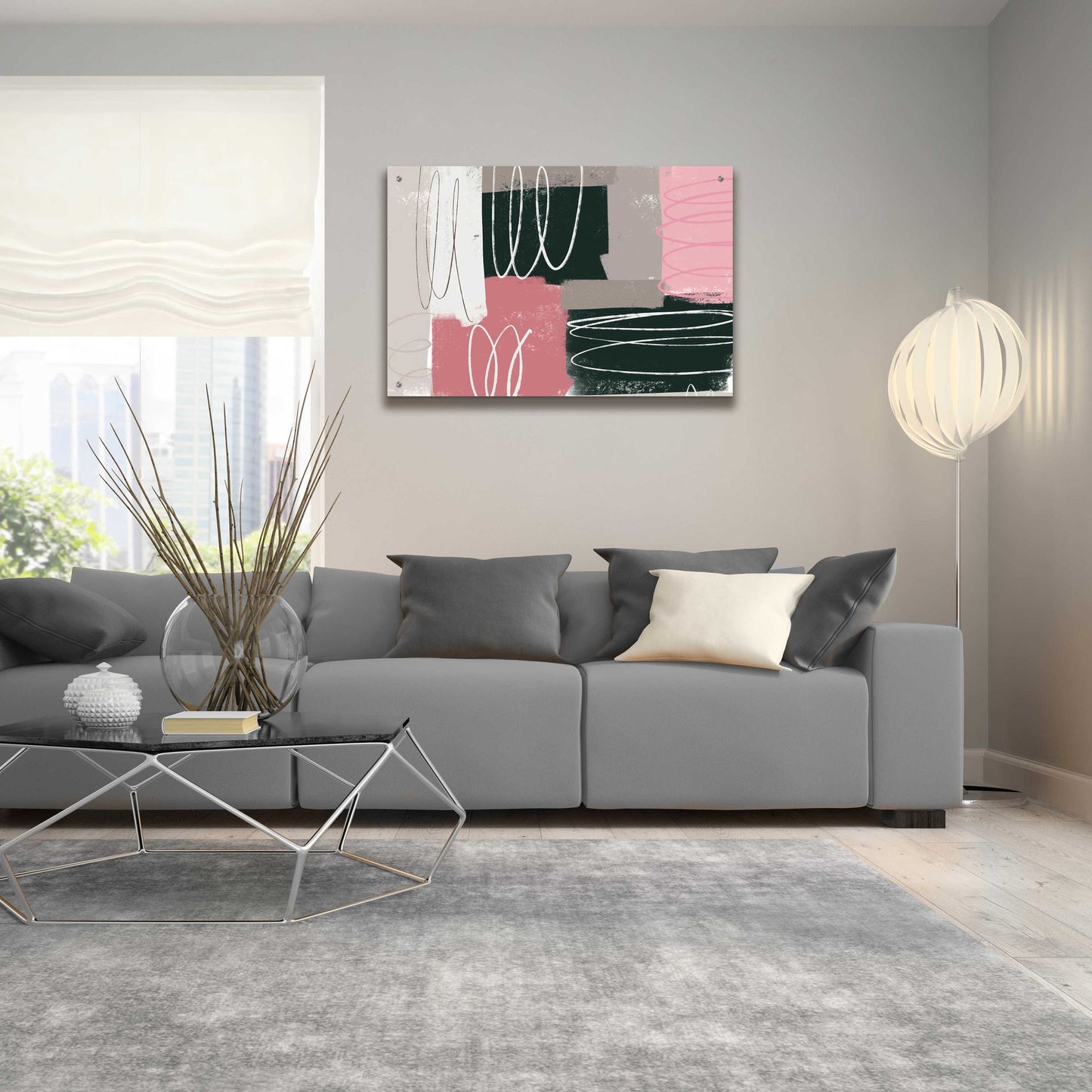 Epic Art 'Neopolitan' by Delores Naskrent Acrylic Glass Wall Art,36x24