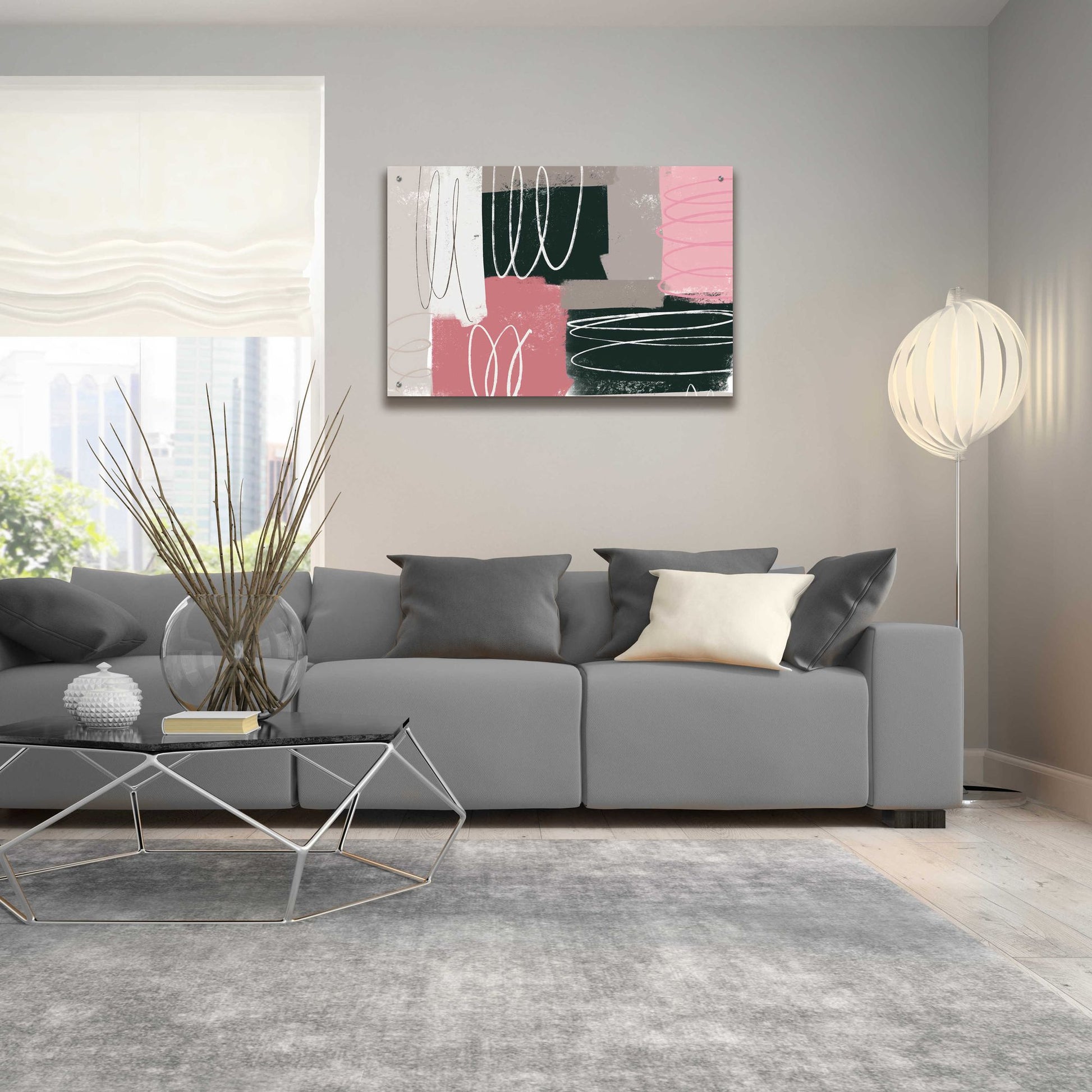 Epic Art 'Neopolitan' by Delores Naskrent Acrylic Glass Wall Art,36x24