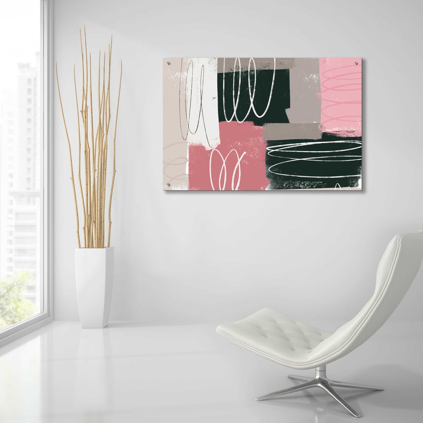 Epic Art 'Neopolitan' by Delores Naskrent Acrylic Glass Wall Art,36x24