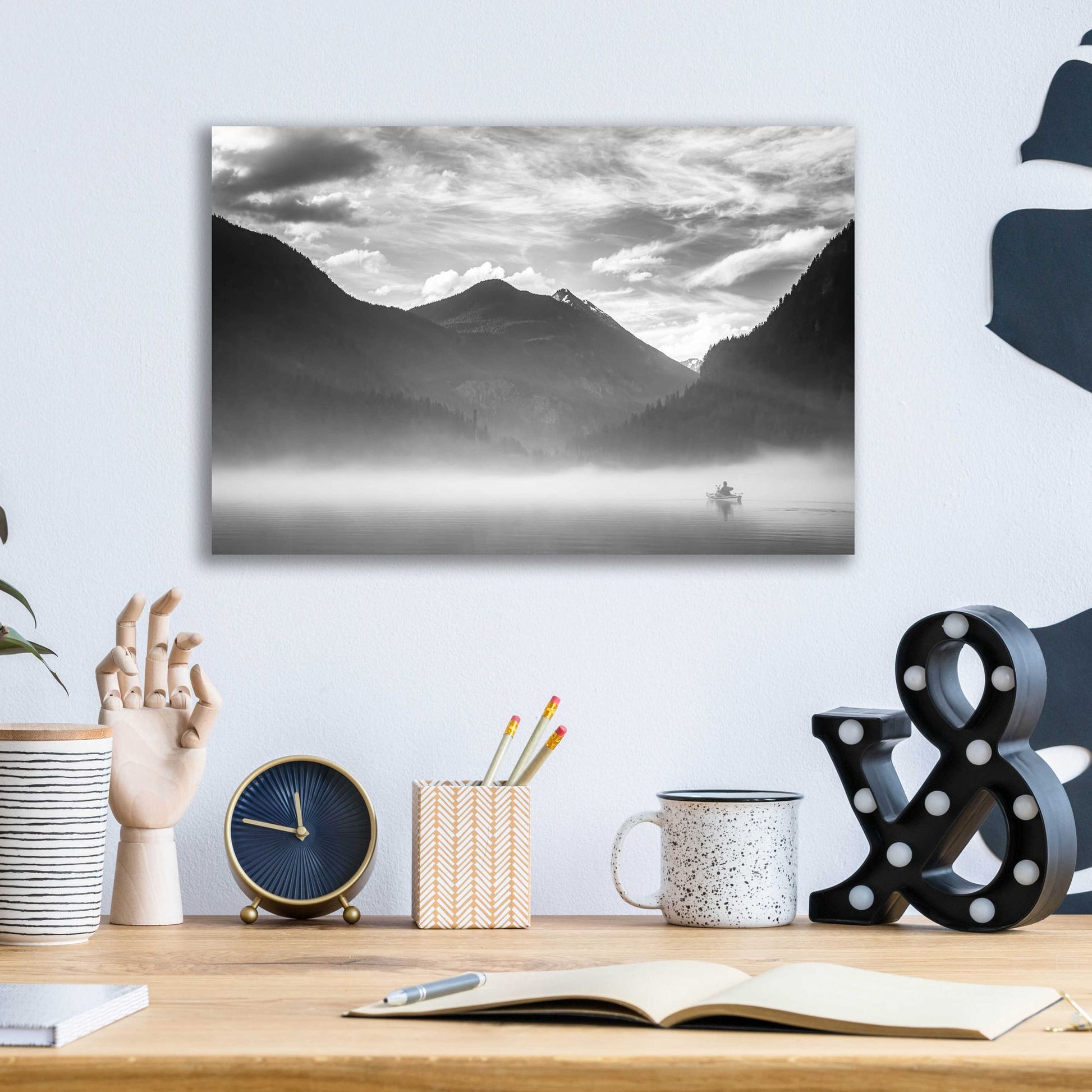 Epic Art  'Paddling Into The Mist II'  by Don Schwartz, Acrylic Glass Wall Art,16x12