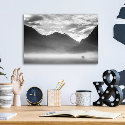 Epic Art  'Paddling Into The Mist II'  by Don Schwartz, Acrylic Glass Wall Art,16x12