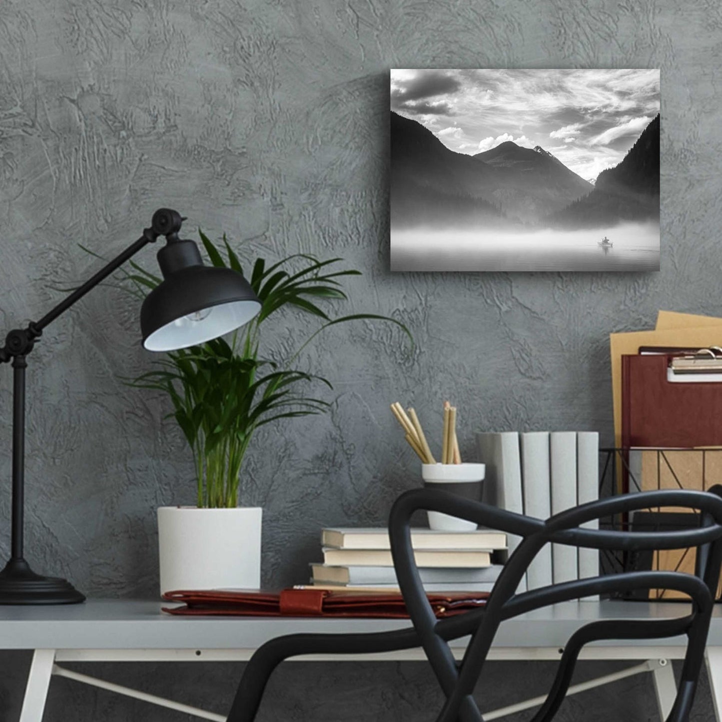 Epic Art  'Paddling Into The Mist II'  by Don Schwartz, Acrylic Glass Wall Art,16x12