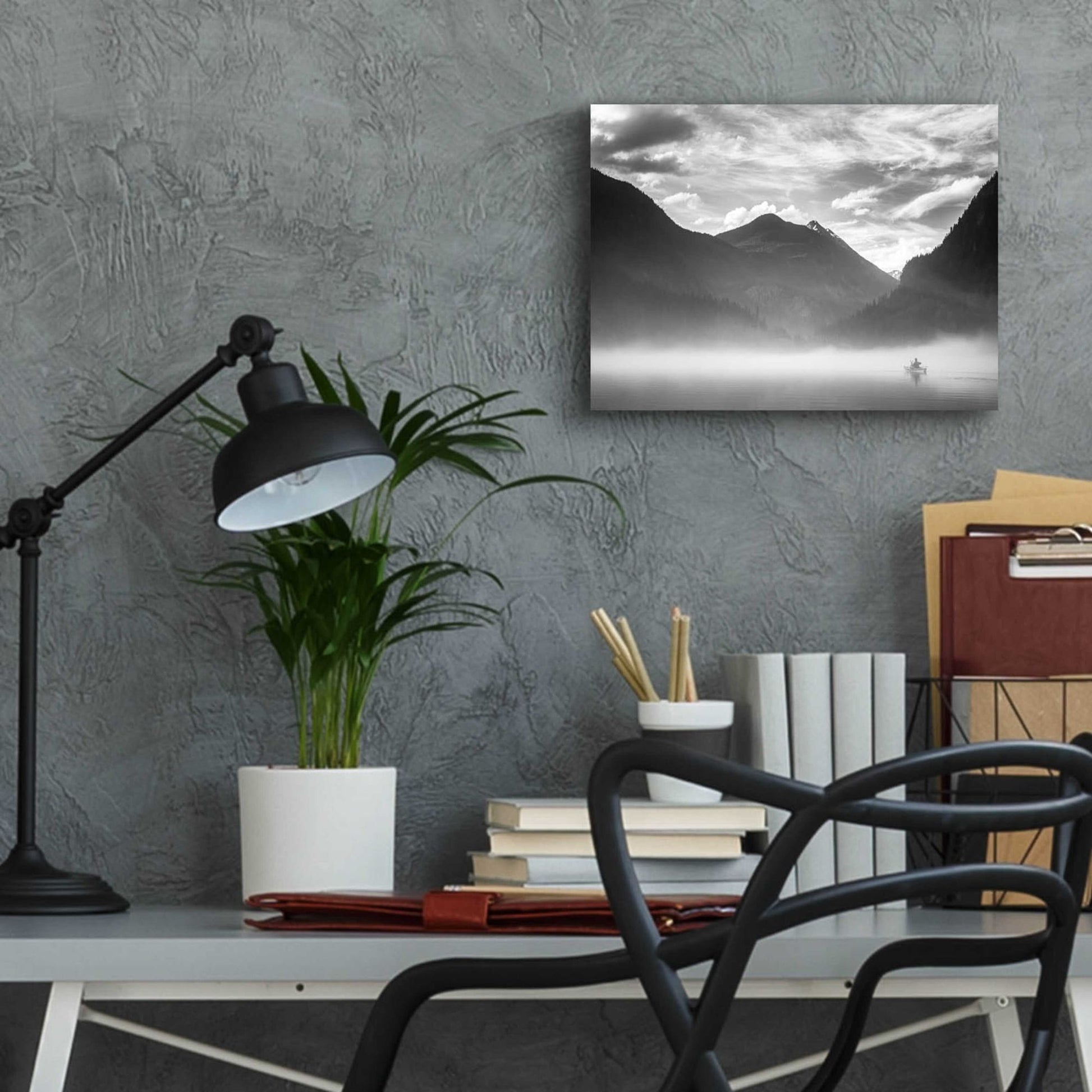 Epic Art  'Paddling Into The Mist II'  by Don Schwartz, Acrylic Glass Wall Art,16x12