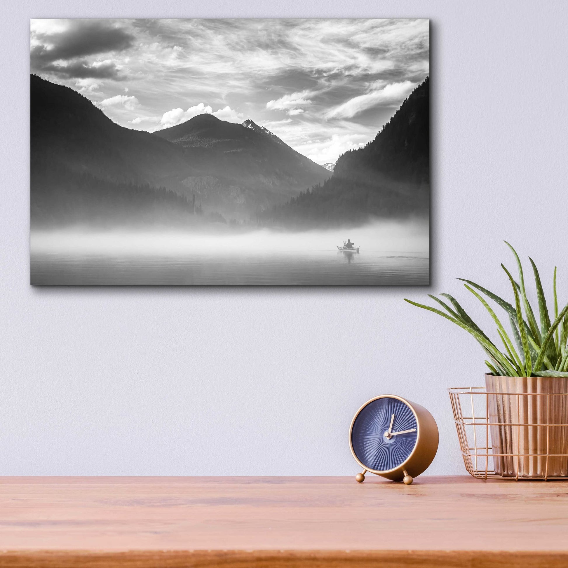 Epic Art  'Paddling Into The Mist II'  by Don Schwartz, Acrylic Glass Wall Art,16x12