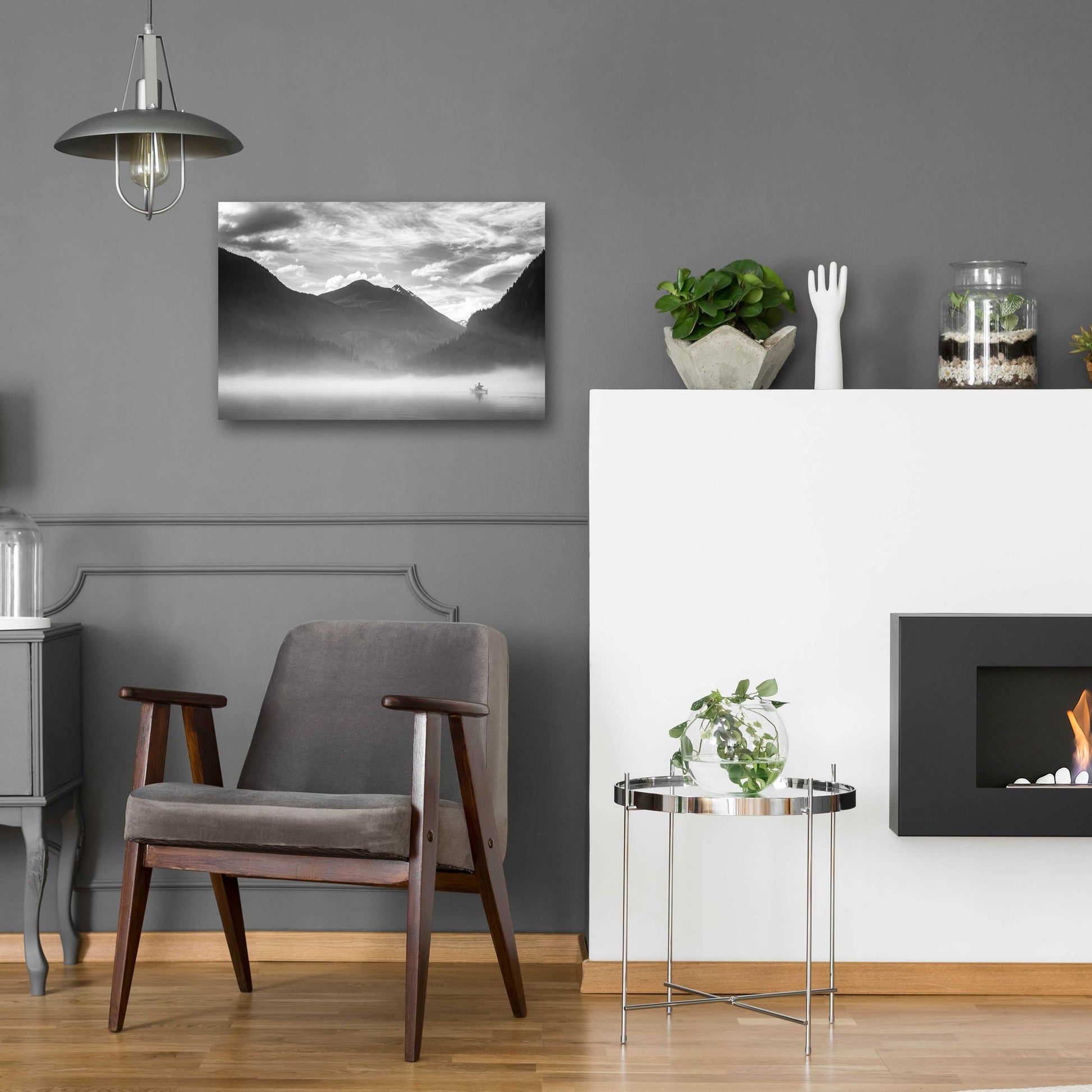 Epic Art  'Paddling Into The Mist II'  by Don Schwartz, Acrylic Glass Wall Art,24x16