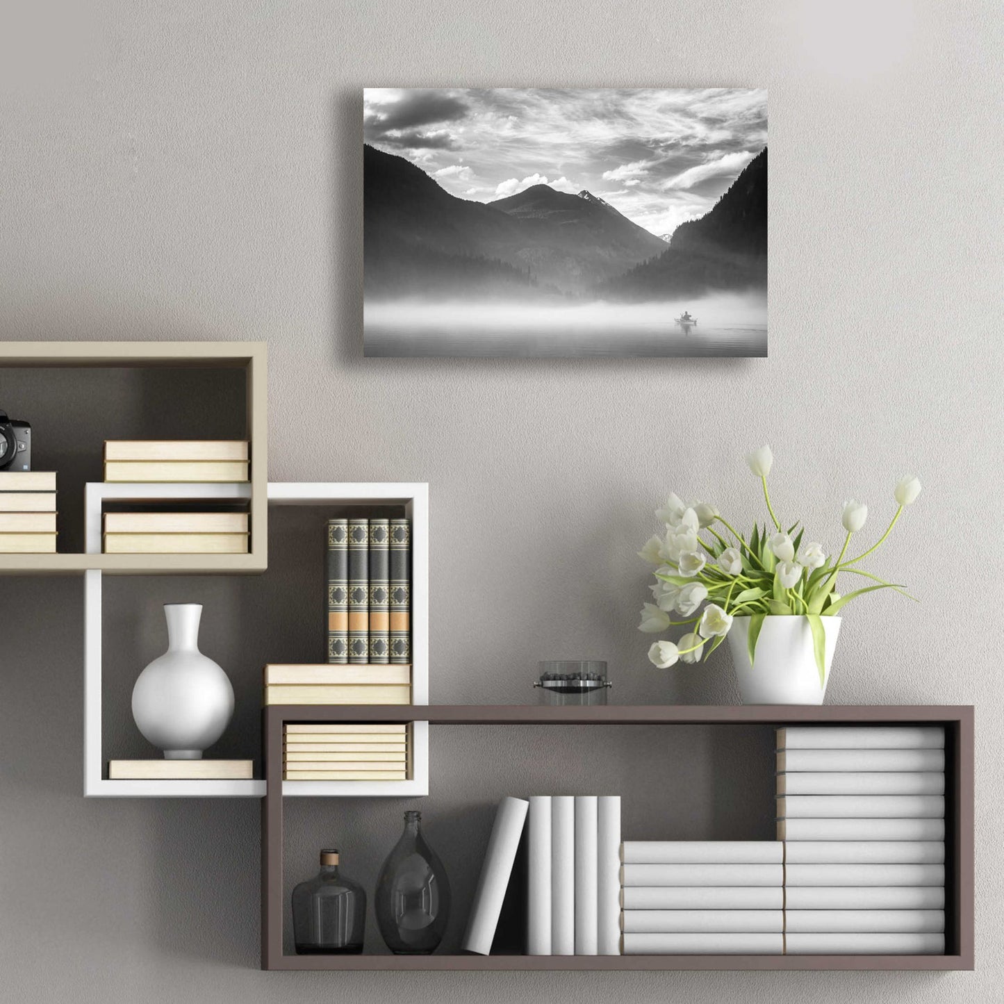 Epic Art  'Paddling Into The Mist II'  by Don Schwartz, Acrylic Glass Wall Art,24x16