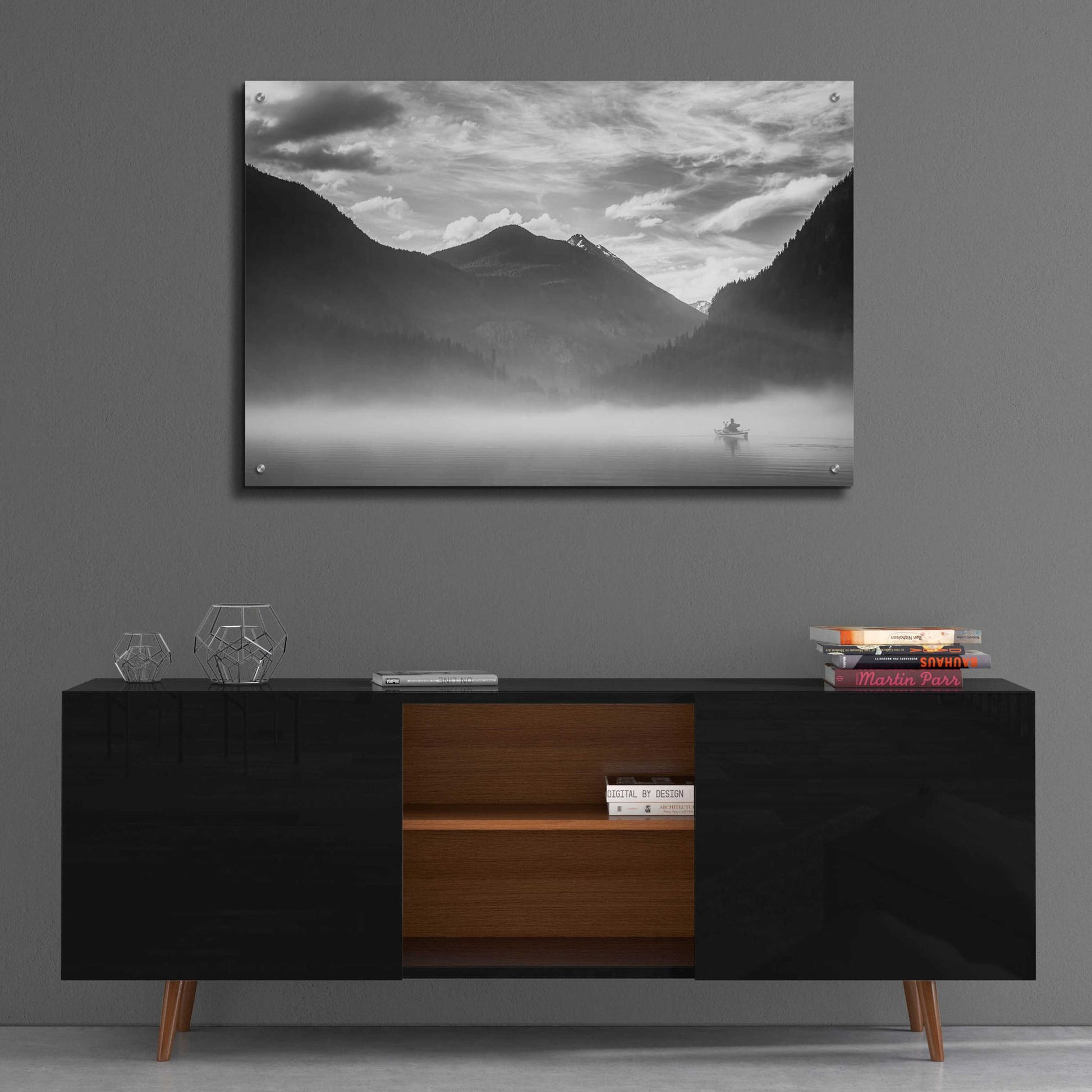 Epic Art  'Paddling Into The Mist II'  by Don Schwartz, Acrylic Glass Wall Art,36x24