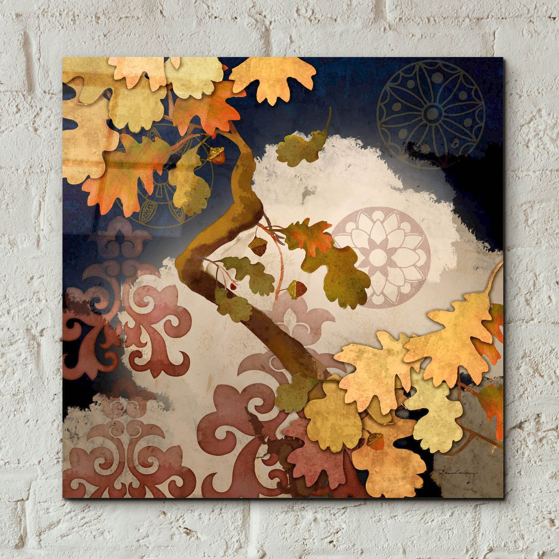 Epic Art 'Clouding Autumn Night' by Evelia Designs Acrylic Glass Wall Art,12x12