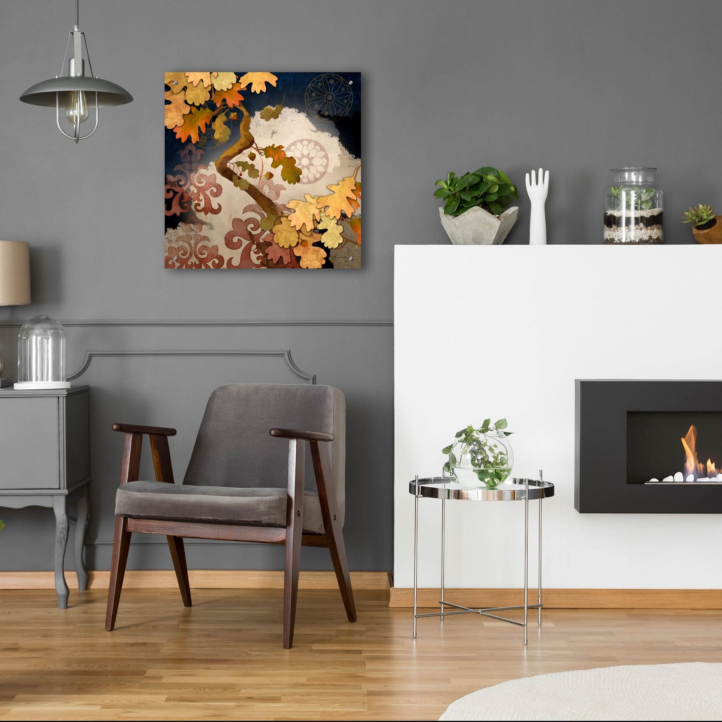 Epic Art 'Clouding Autumn Night' by Evelia Designs Acrylic Glass Wall Art,24x24