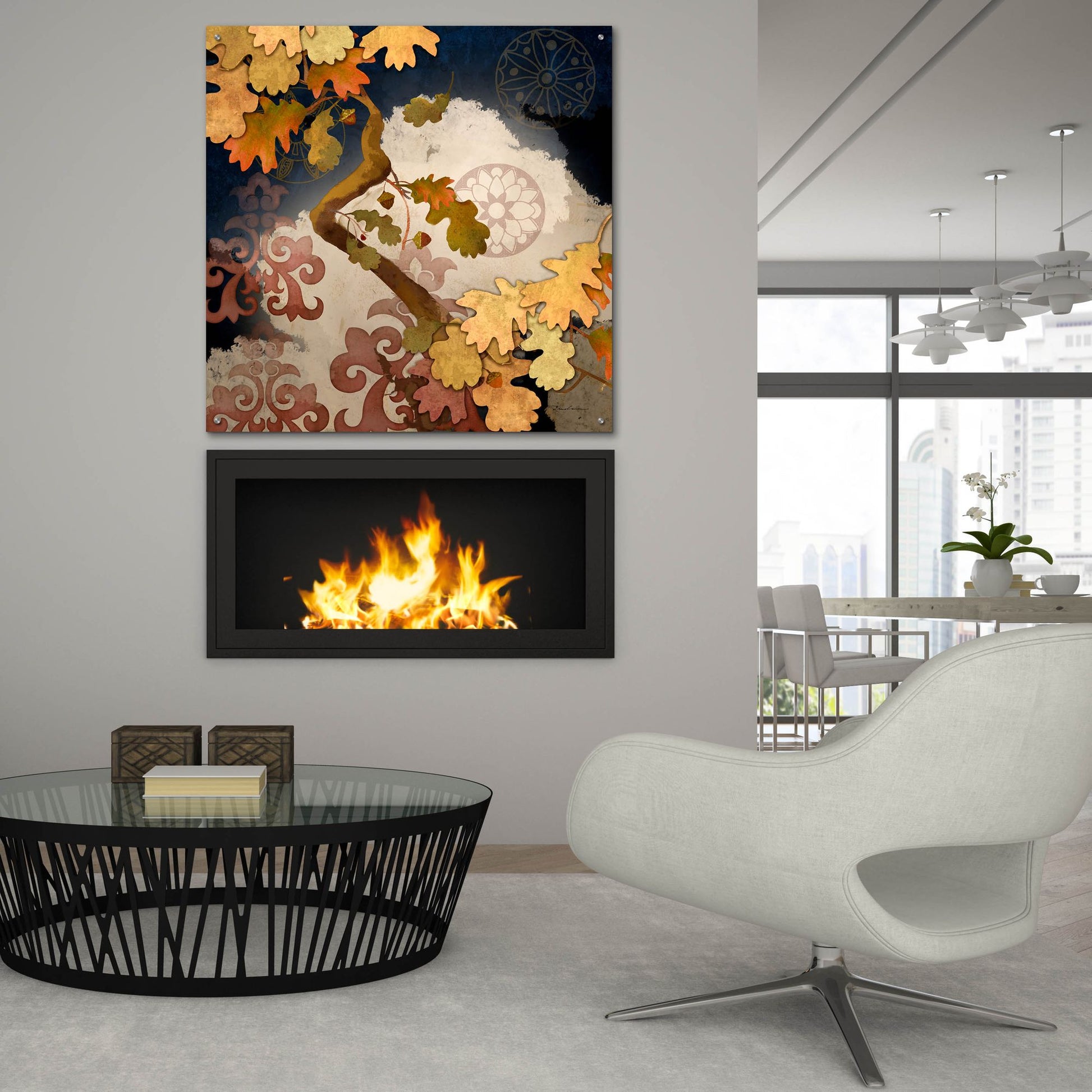 Epic Art 'Clouding Autumn Night' by Evelia Designs Acrylic Glass Wall Art,36x36