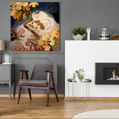 Epic Art 'Clouding Autumn Night' by Evelia Designs Acrylic Glass Wall Art,36x36