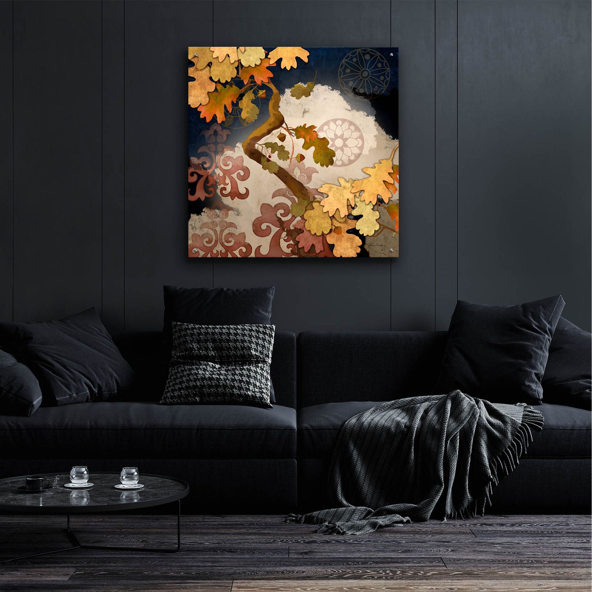 Epic Art 'Clouding Autumn Night' by Evelia Designs Acrylic Glass Wall Art,36x36