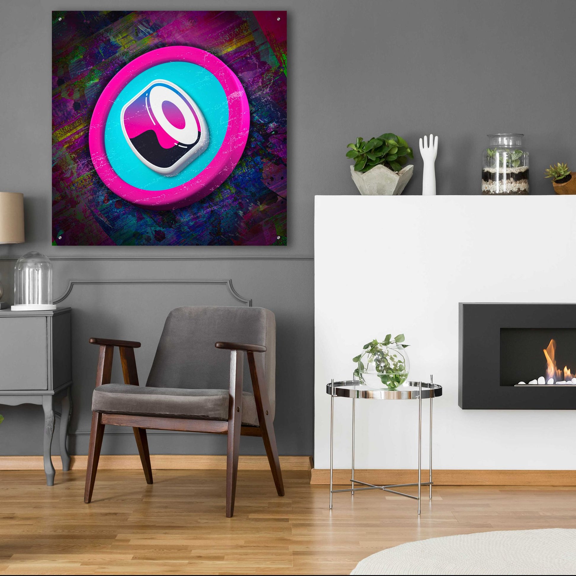 Epic Art 'Sushi Crypto' by Epic Art Portfolio, Acrylic Glass Wall Art,36x36