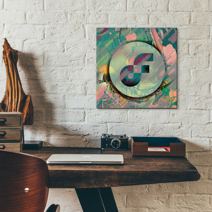 Epic Art 'Pastel Flow Crypto' by Epic Art Portfolio, Acrylic Glass Wall Art,12x12