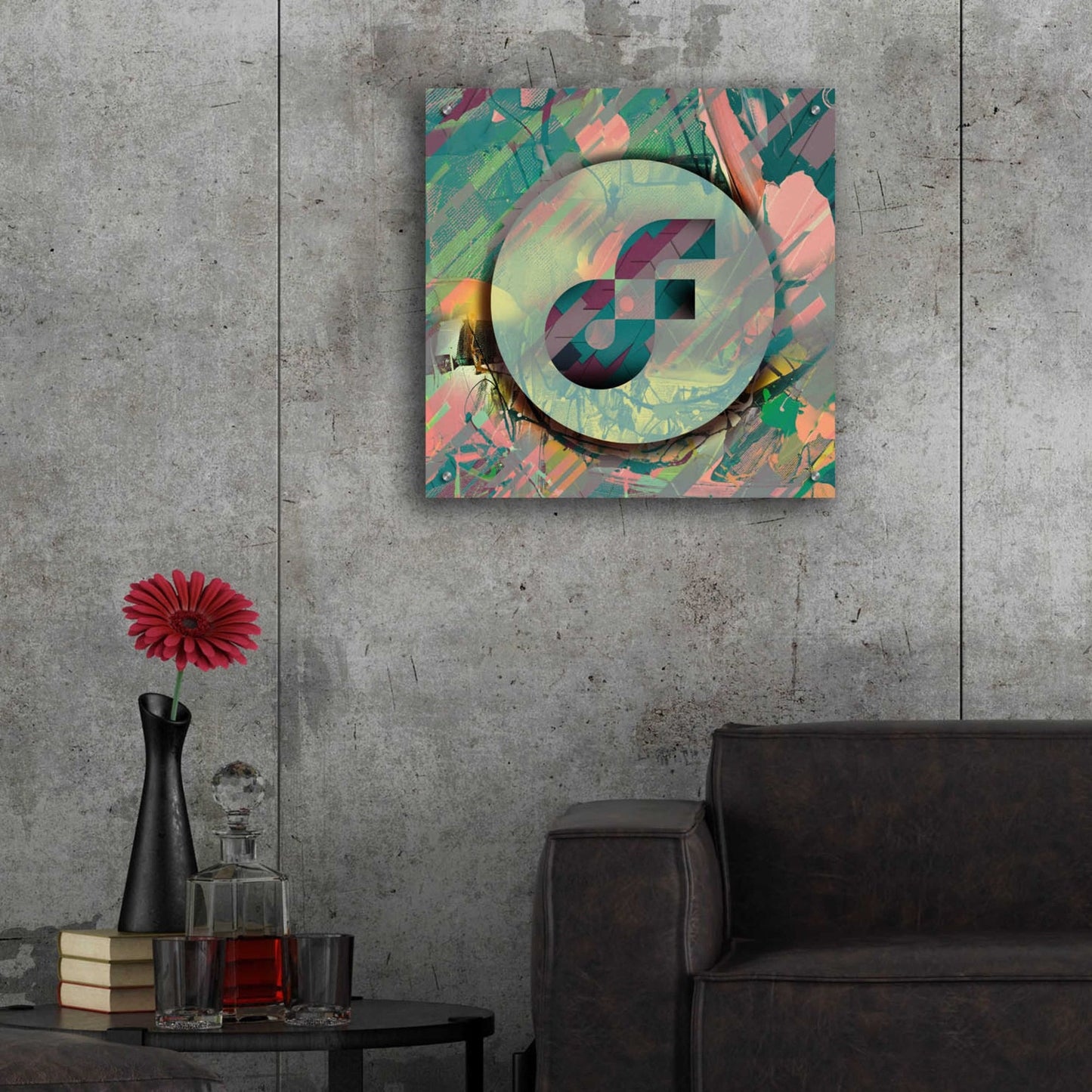 Epic Art 'Pastel Flow Crypto' by Epic Art Portfolio, Acrylic Glass Wall Art,24x24