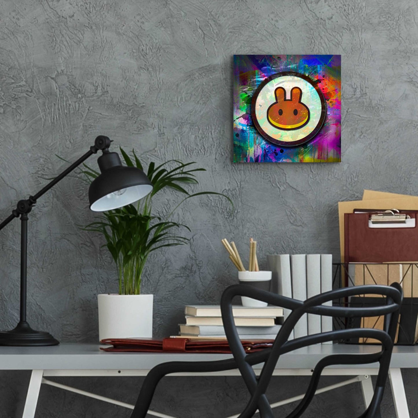 Epic Art 'Pancake Swap Crypto' by Epic Art Portfolio, Acrylic Glass Wall Art,12x12