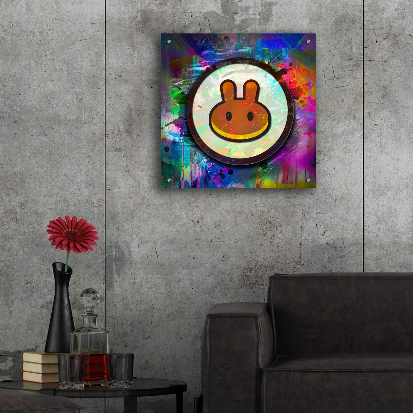 Epic Art 'Pancake Swap Crypto' by Epic Art Portfolio, Acrylic Glass Wall Art,24x24