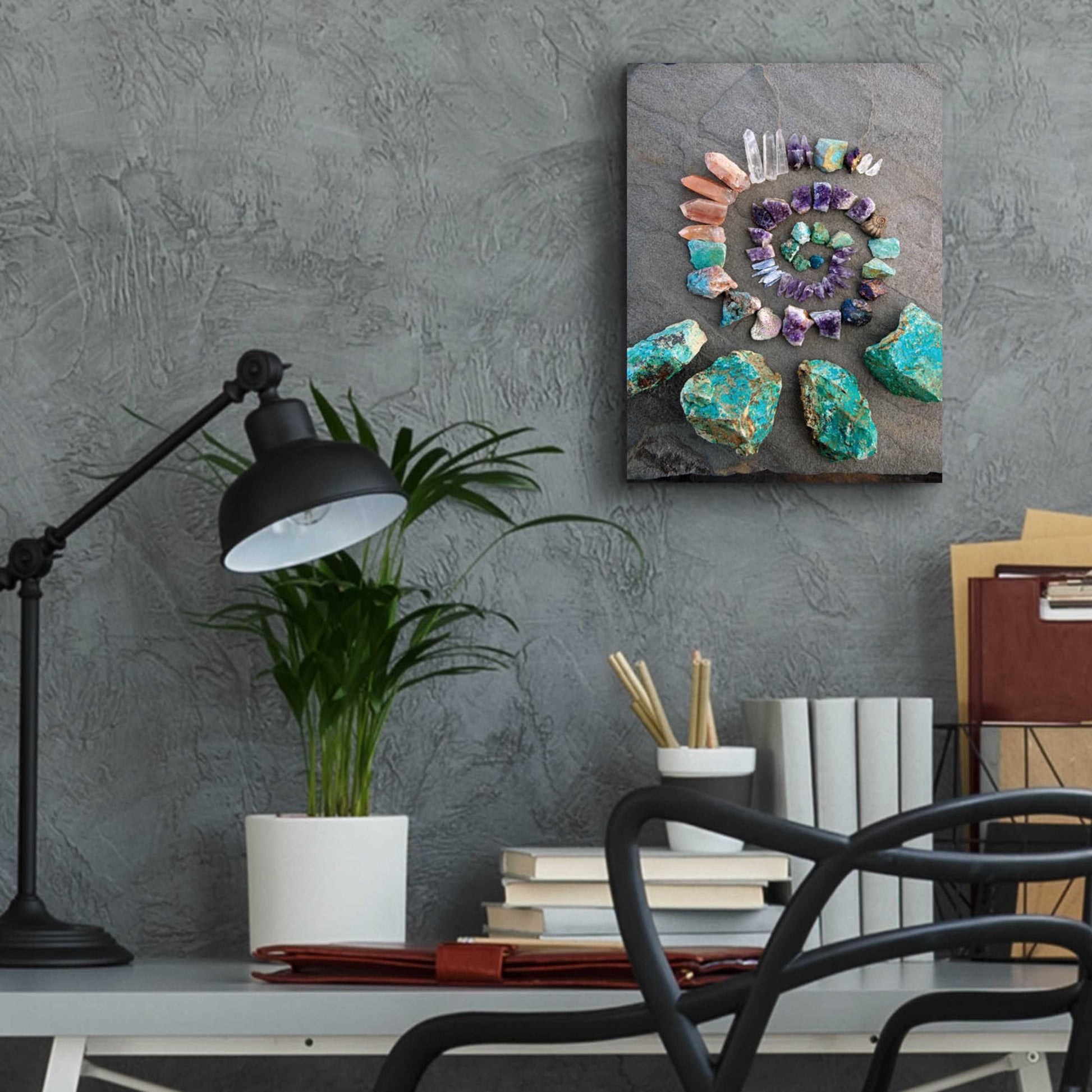 Epic Art 'Reiki Energy Crystal Spiral' by Elena Ray, Acrylic Glass Wall Art,12x16