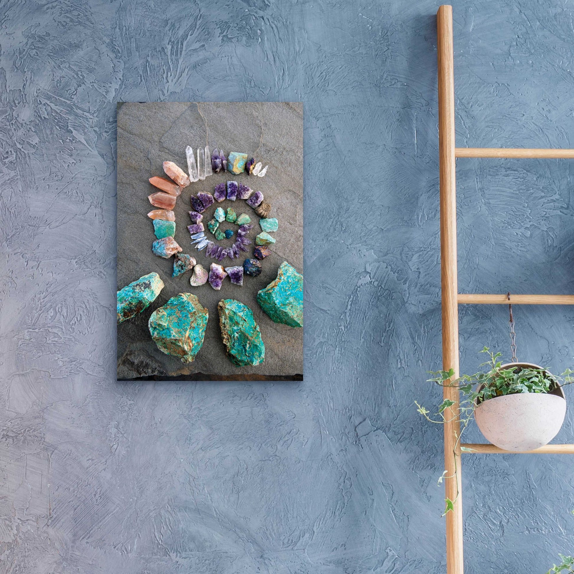 Epic Art 'Reiki Energy Crystal Spiral' by Elena Ray, Acrylic Glass Wall Art,16x24