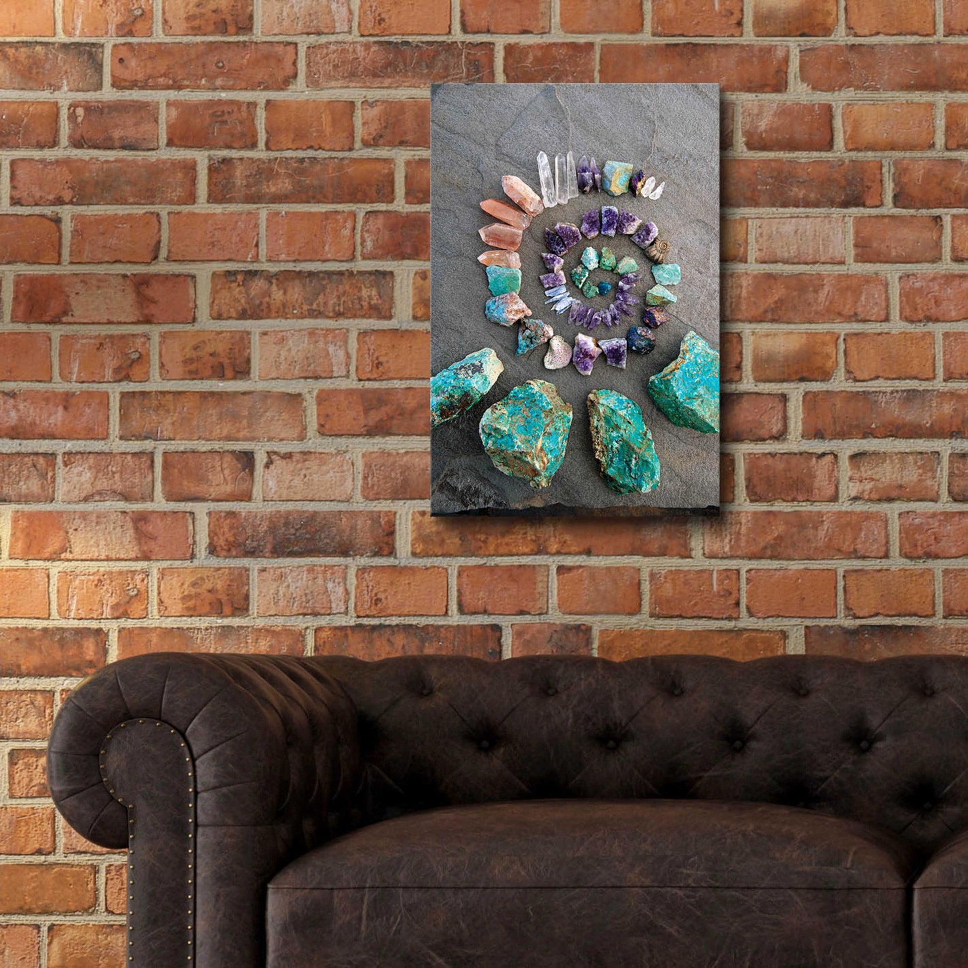 Epic Art 'Reiki Energy Crystal Spiral' by Elena Ray, Acrylic Glass Wall Art,16x24